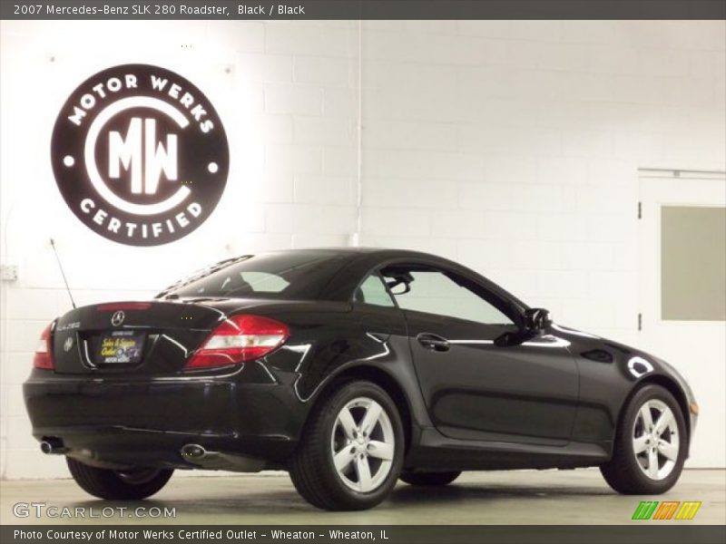 Black / Black 2007 Mercedes-Benz SLK 280 Roadster