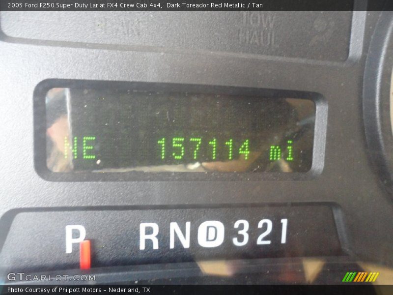 Dark Toreador Red Metallic / Tan 2005 Ford F250 Super Duty Lariat FX4 Crew Cab 4x4