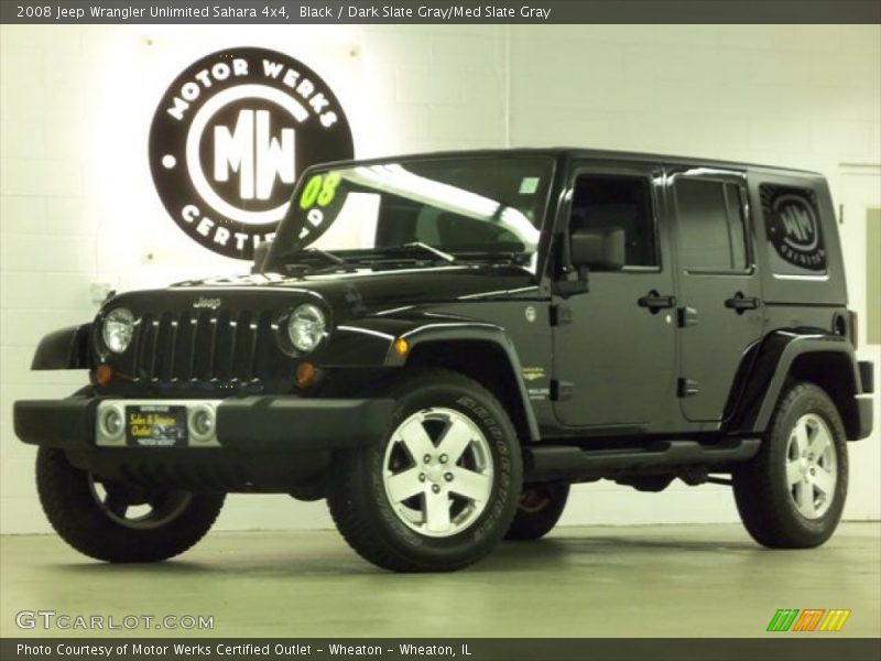 Black / Dark Slate Gray/Med Slate Gray 2008 Jeep Wrangler Unlimited Sahara 4x4