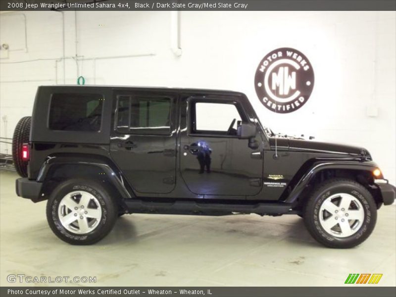 Black / Dark Slate Gray/Med Slate Gray 2008 Jeep Wrangler Unlimited Sahara 4x4