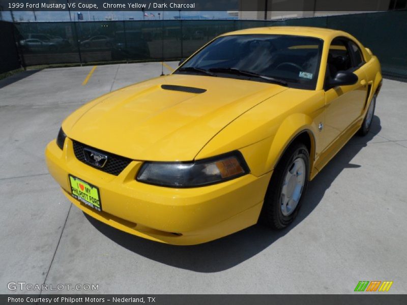Chrome Yellow / Dark Charcoal 1999 Ford Mustang V6 Coupe