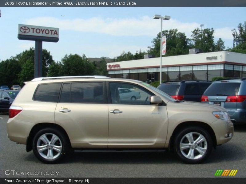 Sandy Beach Metallic / Sand Beige 2009 Toyota Highlander Limited 4WD