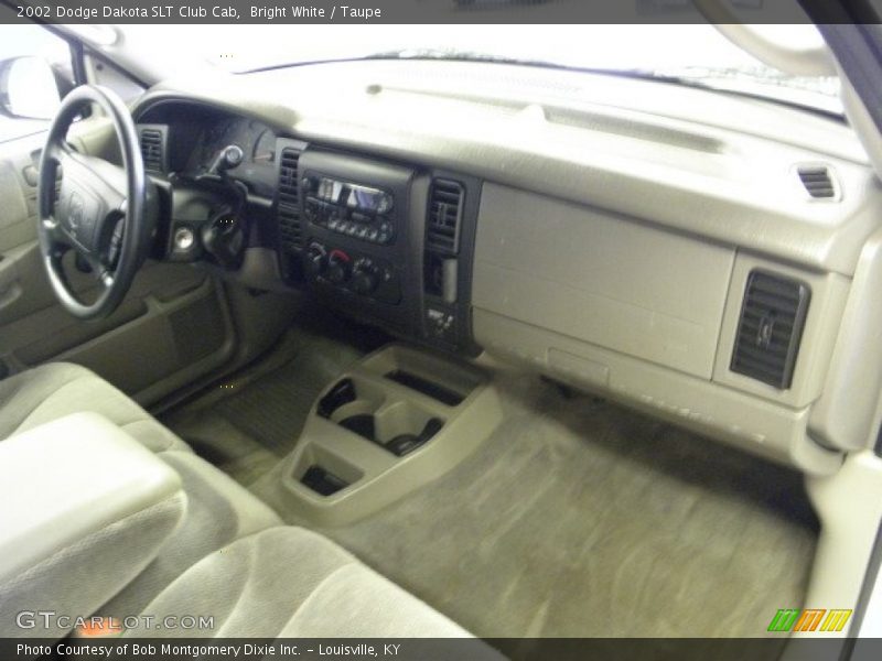 Bright White / Taupe 2002 Dodge Dakota SLT Club Cab