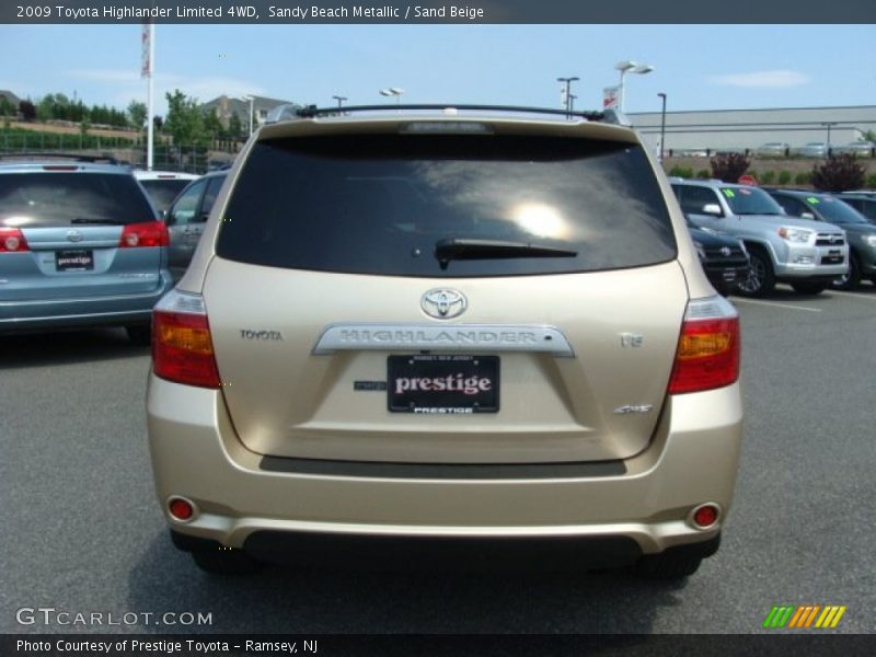 Sandy Beach Metallic / Sand Beige 2009 Toyota Highlander Limited 4WD