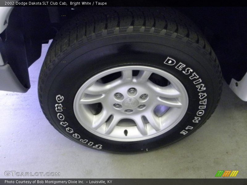 Bright White / Taupe 2002 Dodge Dakota SLT Club Cab