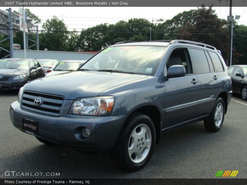 Bluestone Metallic / Ash Gray 2007 Toyota Highlander Limited 4WD