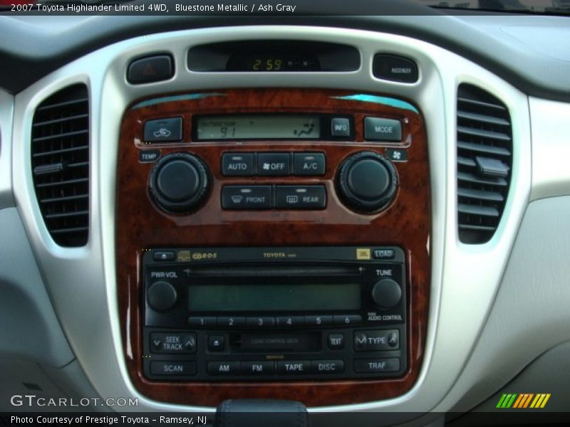 Bluestone Metallic / Ash Gray 2007 Toyota Highlander Limited 4WD