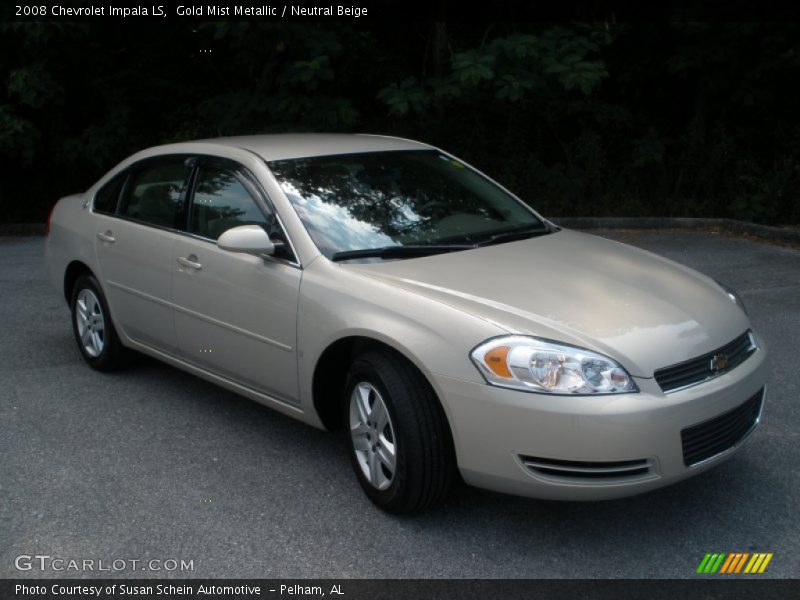 Gold Mist Metallic / Neutral Beige 2008 Chevrolet Impala LS