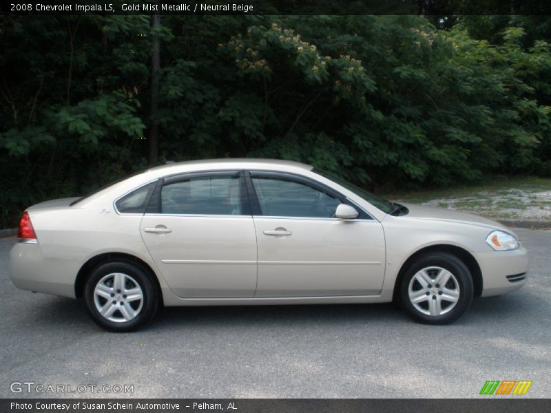 Gold Mist Metallic / Neutral Beige 2008 Chevrolet Impala LS