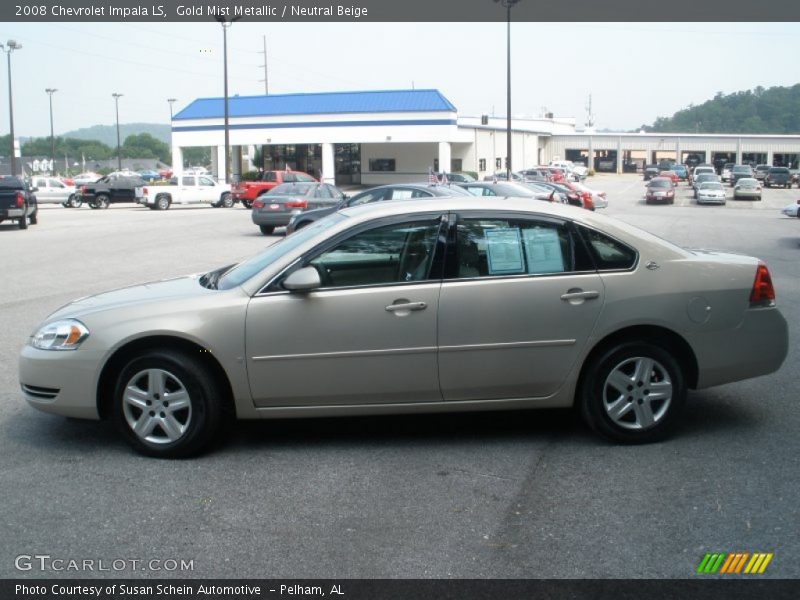 Gold Mist Metallic / Neutral Beige 2008 Chevrolet Impala LS