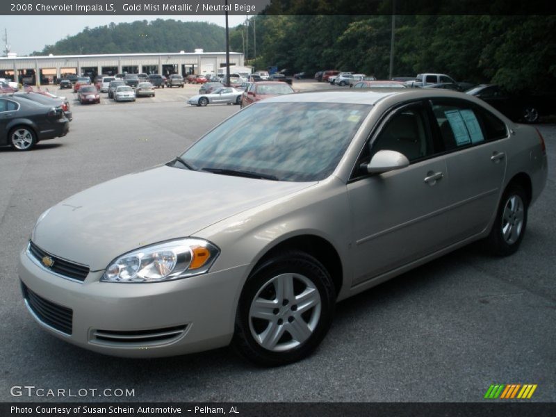 Gold Mist Metallic / Neutral Beige 2008 Chevrolet Impala LS