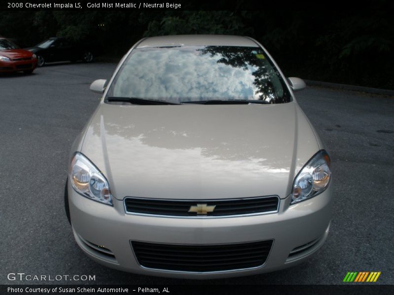 Gold Mist Metallic / Neutral Beige 2008 Chevrolet Impala LS