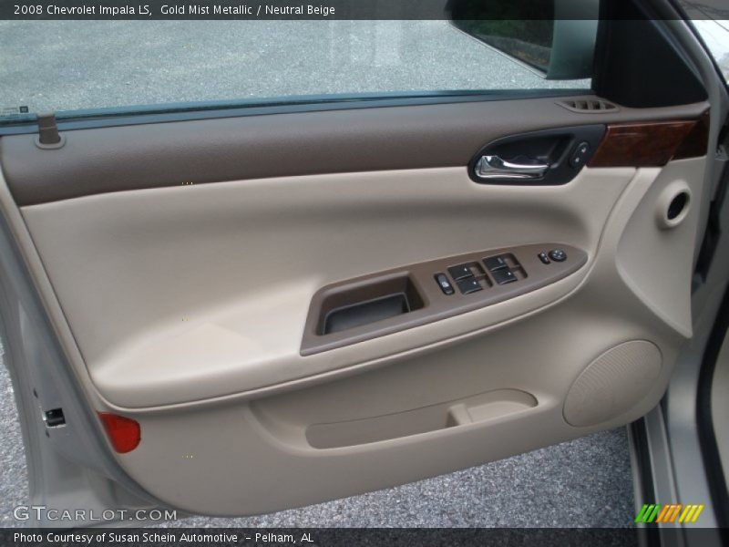 Gold Mist Metallic / Neutral Beige 2008 Chevrolet Impala LS