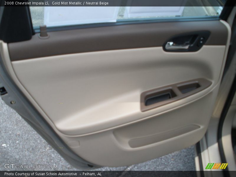 Gold Mist Metallic / Neutral Beige 2008 Chevrolet Impala LS