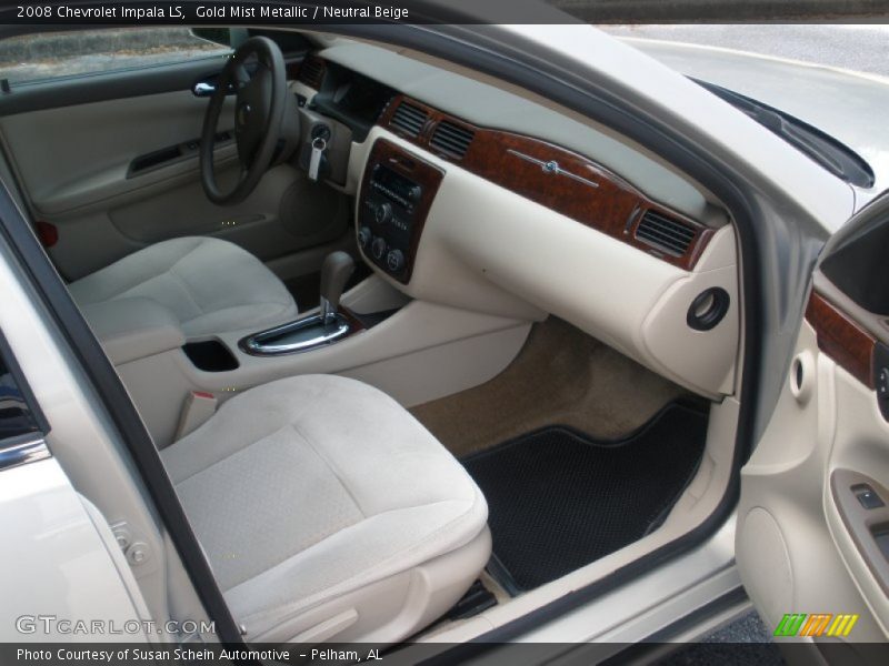 Gold Mist Metallic / Neutral Beige 2008 Chevrolet Impala LS