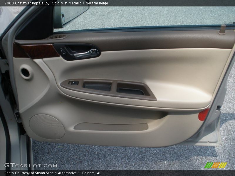 Gold Mist Metallic / Neutral Beige 2008 Chevrolet Impala LS