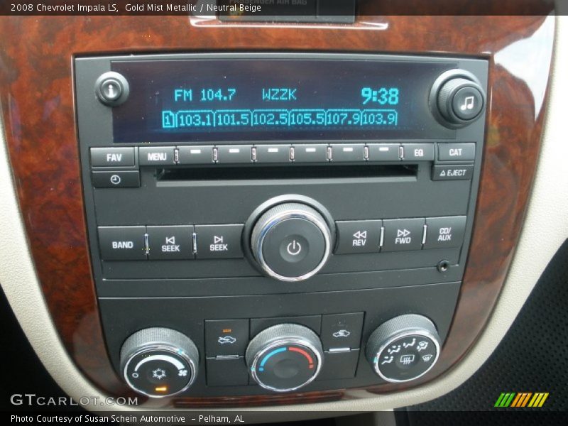 Gold Mist Metallic / Neutral Beige 2008 Chevrolet Impala LS