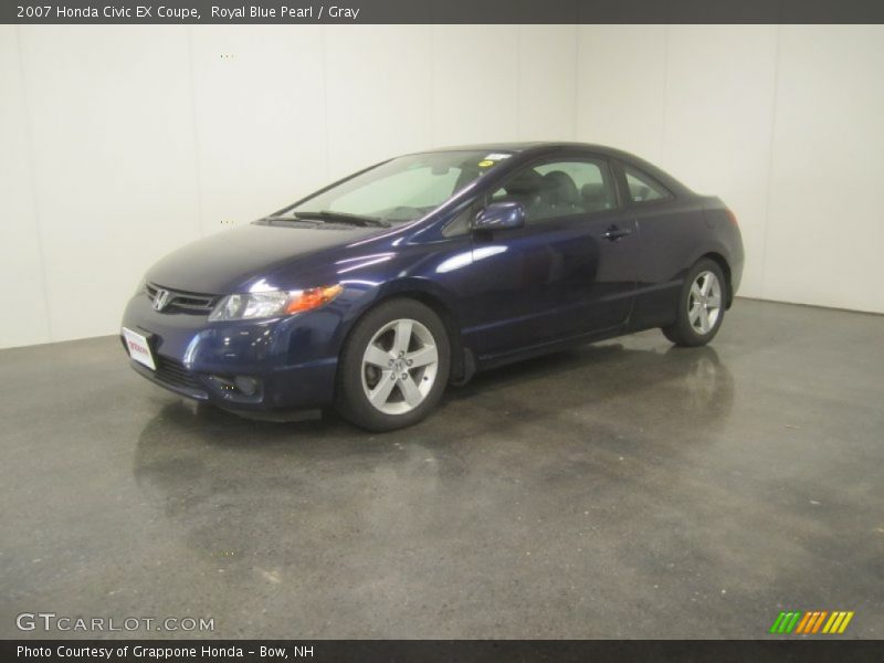 Royal Blue Pearl / Gray 2007 Honda Civic EX Coupe