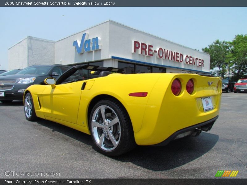 Velocity Yellow / Ebony 2008 Chevrolet Corvette Convertible