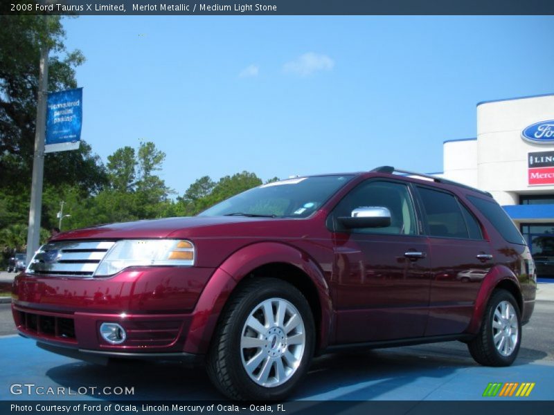 Merlot Metallic / Medium Light Stone 2008 Ford Taurus X Limited