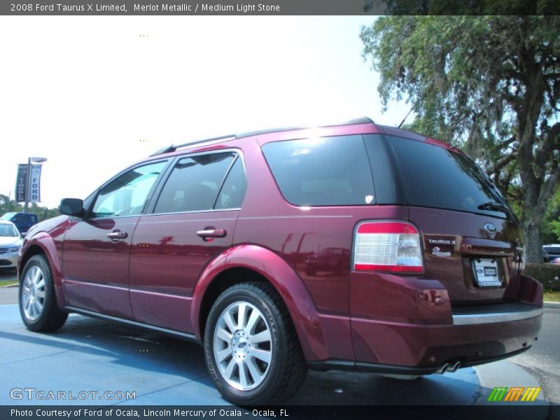 Merlot Metallic / Medium Light Stone 2008 Ford Taurus X Limited