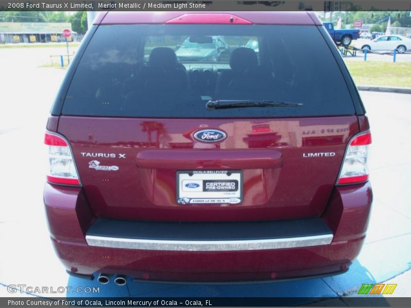 Merlot Metallic / Medium Light Stone 2008 Ford Taurus X Limited