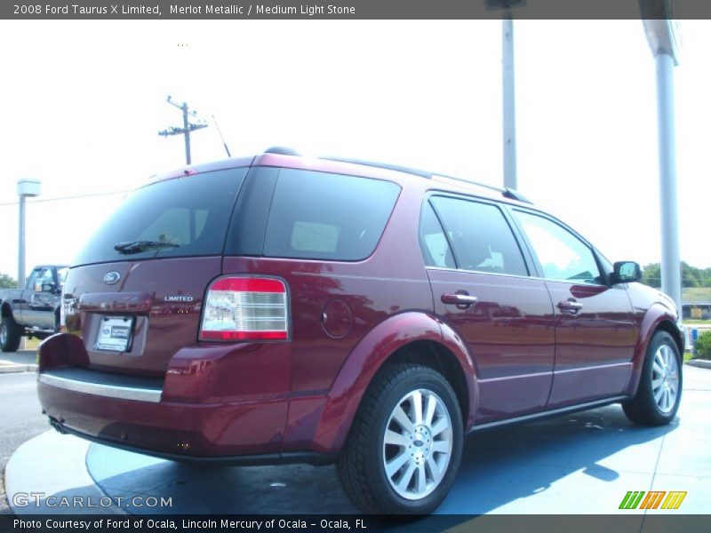 Merlot Metallic / Medium Light Stone 2008 Ford Taurus X Limited