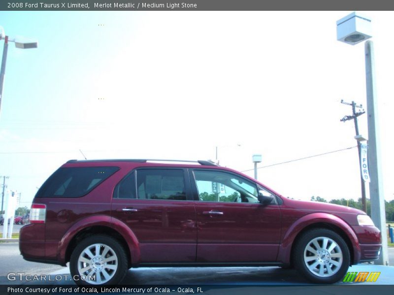 Merlot Metallic / Medium Light Stone 2008 Ford Taurus X Limited