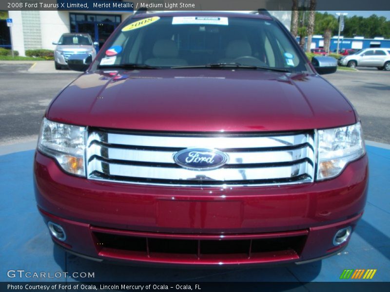 Merlot Metallic / Medium Light Stone 2008 Ford Taurus X Limited