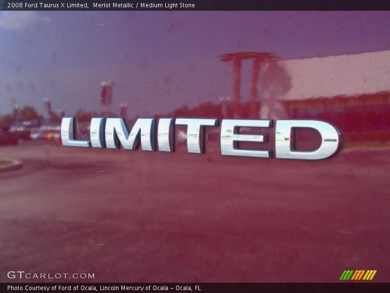 Merlot Metallic / Medium Light Stone 2008 Ford Taurus X Limited