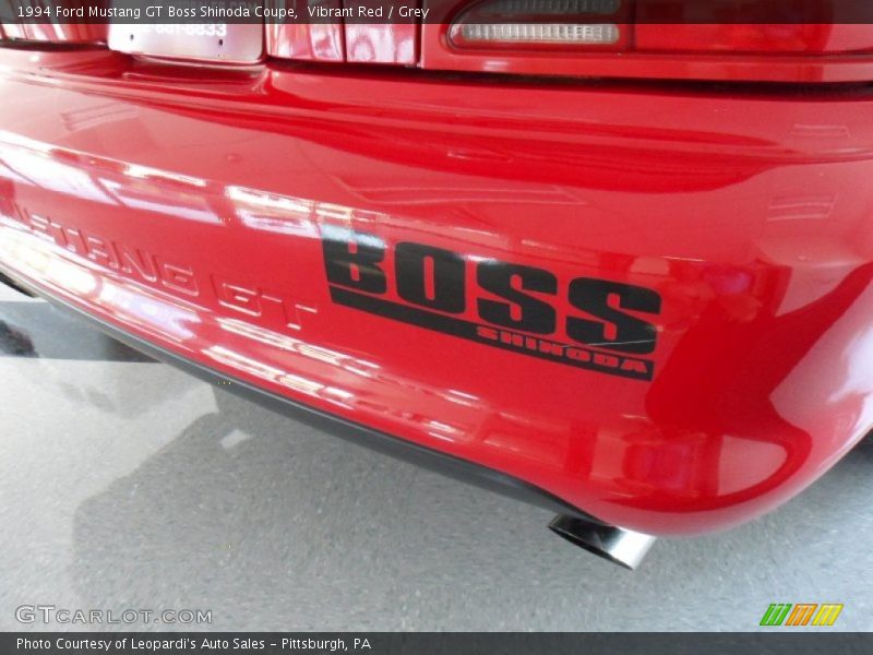 Vibrant Red / Grey 1994 Ford Mustang GT Boss Shinoda Coupe
