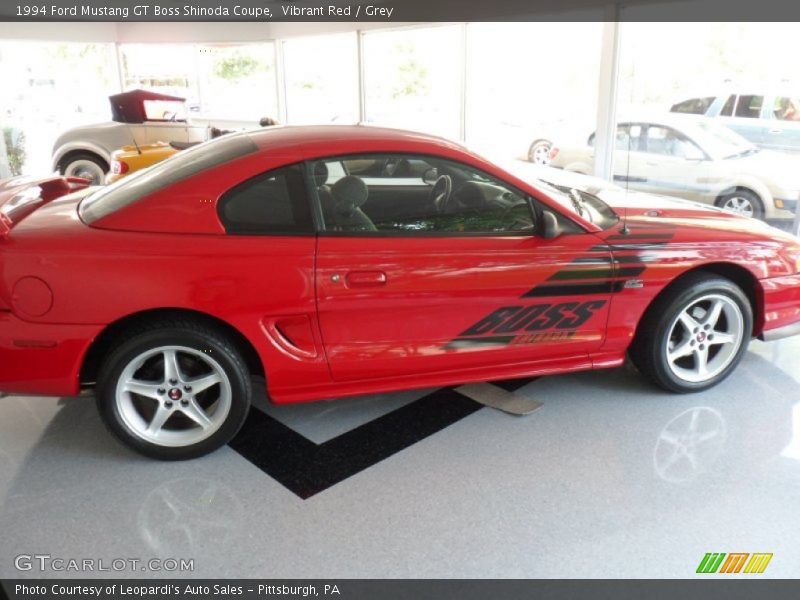 Vibrant Red / Grey 1994 Ford Mustang GT Boss Shinoda Coupe