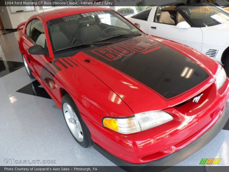 Vibrant Red / Grey 1994 Ford Mustang GT Boss Shinoda Coupe