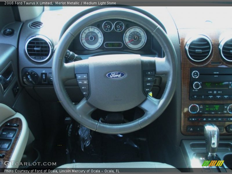 Merlot Metallic / Medium Light Stone 2008 Ford Taurus X Limited