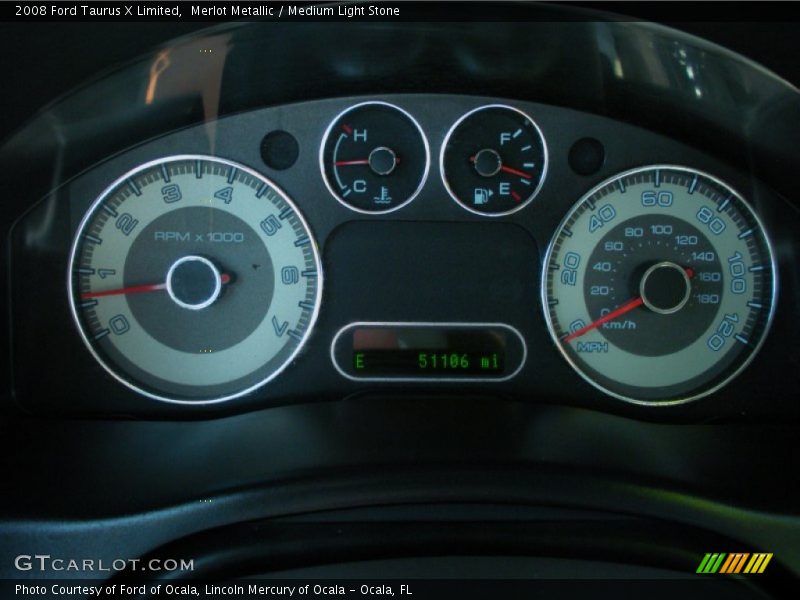 Merlot Metallic / Medium Light Stone 2008 Ford Taurus X Limited