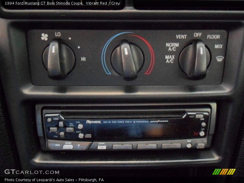 Controls of 1994 Mustang GT Boss Shinoda Coupe