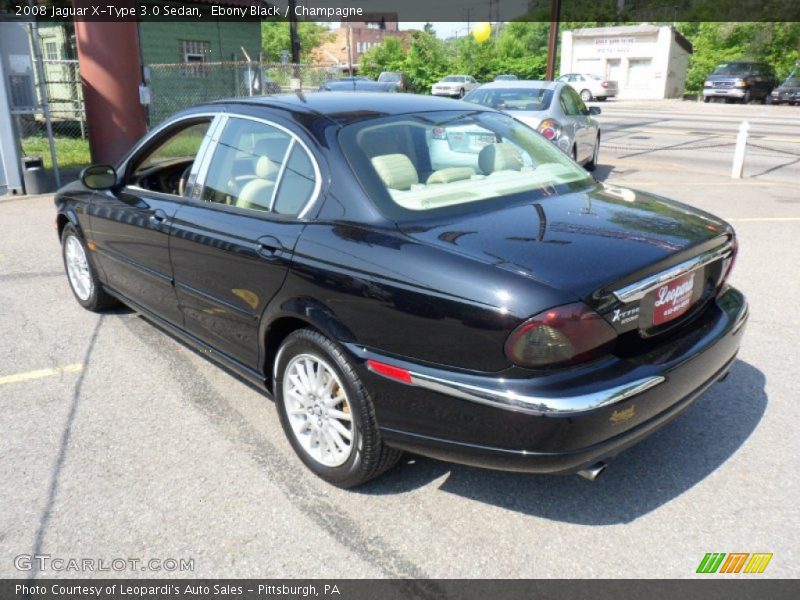 Ebony Black / Champagne 2008 Jaguar X-Type 3.0 Sedan
