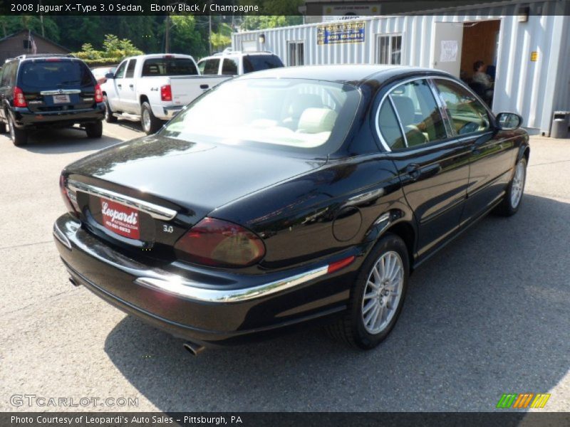 Ebony Black / Champagne 2008 Jaguar X-Type 3.0 Sedan