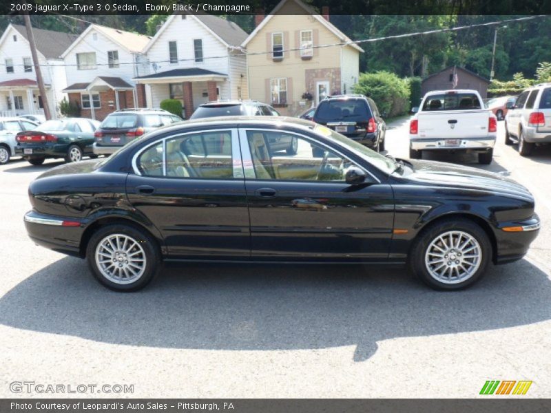 Ebony Black / Champagne 2008 Jaguar X-Type 3.0 Sedan