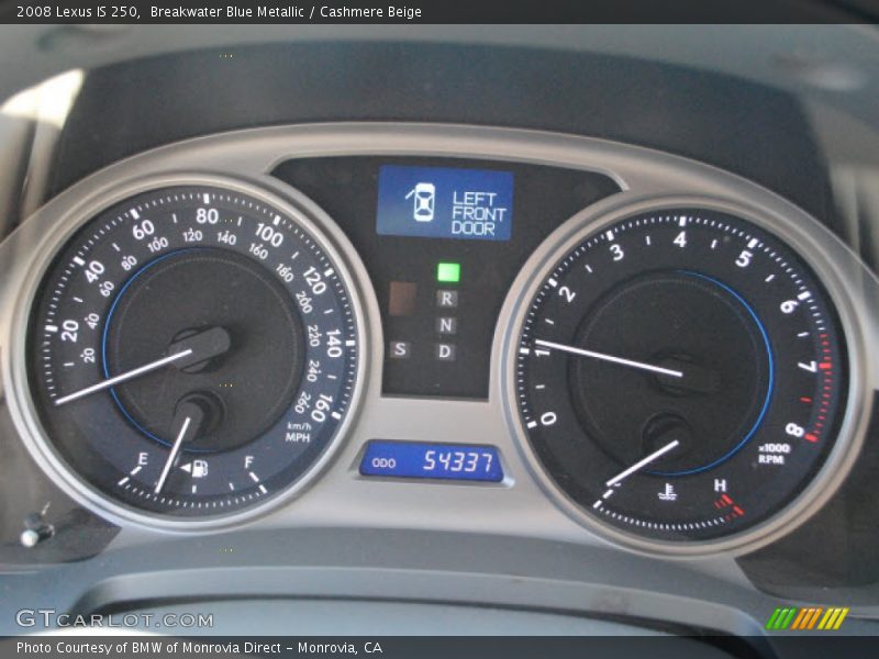 Breakwater Blue Metallic / Cashmere Beige 2008 Lexus IS 250