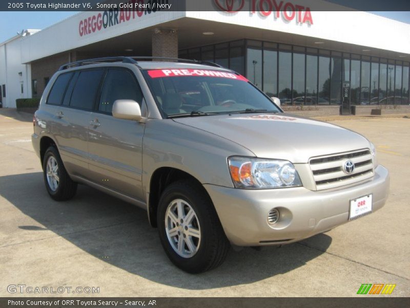 Sonora Gold Pearl / Ivory 2005 Toyota Highlander V6