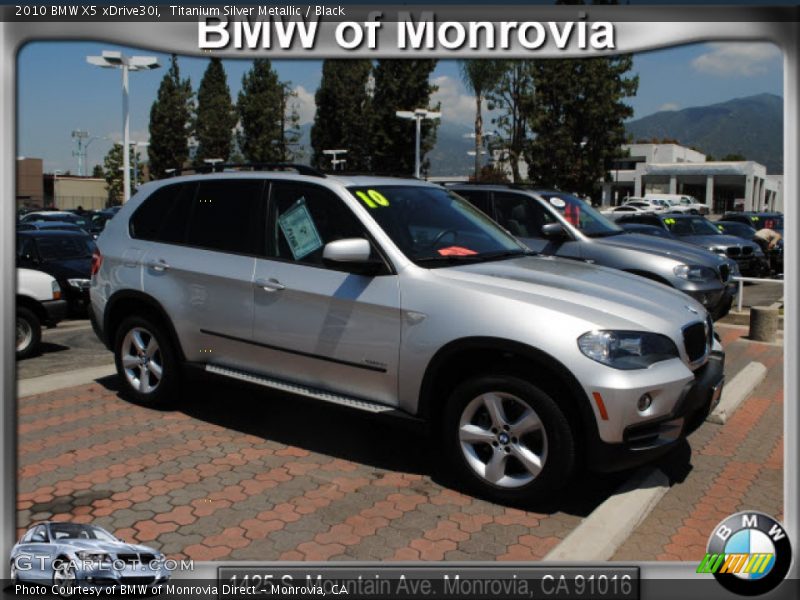 Titanium Silver Metallic / Black 2010 BMW X5 xDrive30i
