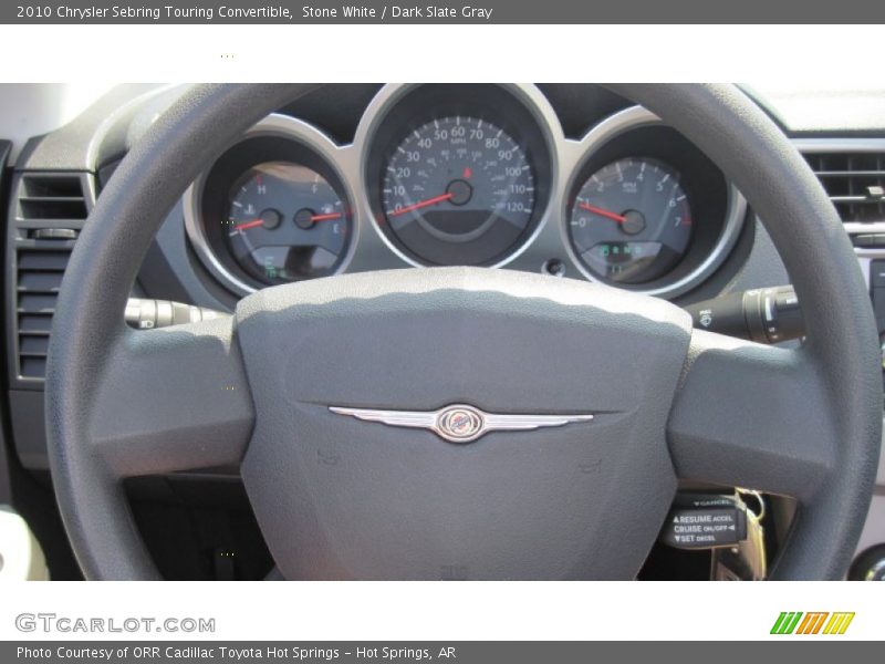 Stone White / Dark Slate Gray 2010 Chrysler Sebring Touring Convertible