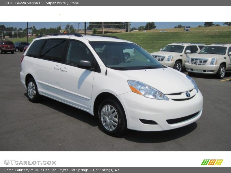 Super White / Stone 2010 Toyota Sienna LE