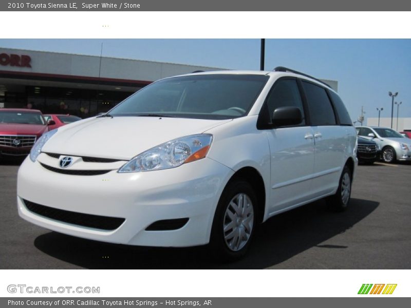 Super White / Stone 2010 Toyota Sienna LE