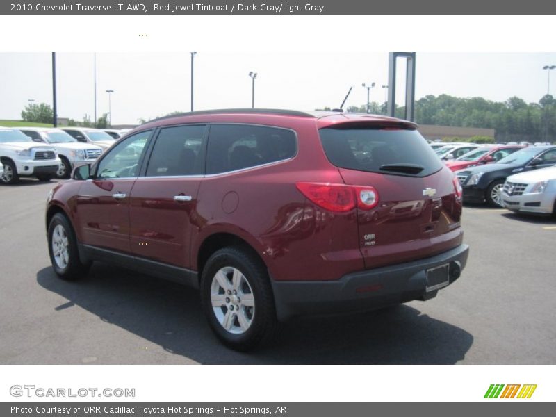Red Jewel Tintcoat / Dark Gray/Light Gray 2010 Chevrolet Traverse LT AWD