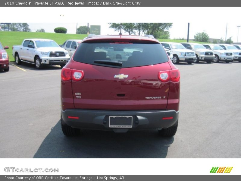 Red Jewel Tintcoat / Dark Gray/Light Gray 2010 Chevrolet Traverse LT AWD