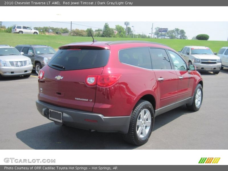 Red Jewel Tintcoat / Dark Gray/Light Gray 2010 Chevrolet Traverse LT AWD