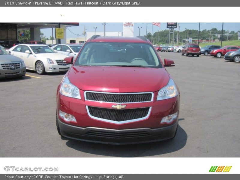 Red Jewel Tintcoat / Dark Gray/Light Gray 2010 Chevrolet Traverse LT AWD