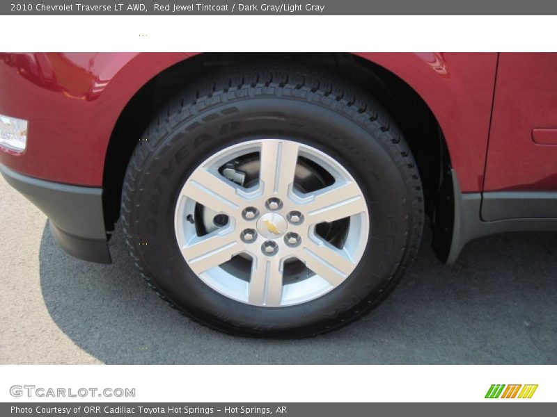 Red Jewel Tintcoat / Dark Gray/Light Gray 2010 Chevrolet Traverse LT AWD